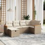 Juego de sofás jardín con cojines 6 pzas ratán sintético beige de , Conjuntos de jardín - Ref: Foro24-3265300, Precio: 394,59...