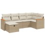 Juego de sofás jardín con cojines 6 pzas ratán sintético beige de , Conjuntos de jardín - Ref: Foro24-3265300, Precio: 394,59...
