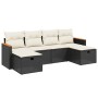 Set de sofás de jardín 6 piezas y cojines ratán sintético negro de , Conjuntos de jardín - Ref: Foro24-3265340, Precio: 321,4...
