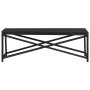 Banco de jardín ratán sintético negro 120 cm de vidaXL, Bancos de jardín - Ref: Foro24-46210, Precio: 71,08 €, Descuento: %