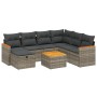 Set de sofás de jardín 8 pzas y cojines ratán sintético gris de , Conjuntos de jardín - Ref: Foro24-3265337, Precio: 437,95 €...