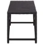 Banco de jardín ratán sintético negro 120 cm de vidaXL, Bancos de jardín - Ref: Foro24-46210, Precio: 65,29 €, Descuento: %