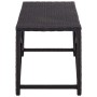 Banco de jardín ratán sintético negro 120 cm de vidaXL, Bancos de jardín - Ref: Foro24-46210, Precio: 71,08 €, Descuento: %