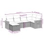 Set de comedor de jardín 7 pzas y cojines ratán sintético negro de , Conjuntos de jardín - Ref: Foro24-3265522, Precio: 417,0...