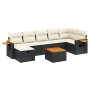 Set de sofás de jardín 8 piezas y cojines ratán sintético negro de , Conjuntos de jardín - Ref: Foro24-3265536, Precio: 450,0...