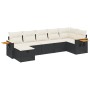 Set de comedor de jardín 7 pzas y cojines ratán sintético negro de , Conjuntos de jardín - Ref: Foro24-3265529, Precio: 409,8...