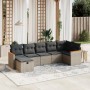 Set de sofás de jardín 7 piezas con cojines ratán PE gris de , Conjuntos de jardín - Ref: Foro24-3265316, Precio: 398,54 €, D...