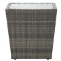 Mesa de centro ratán PE y vidrio templado gris 41,5x41,5x43 cm de vidaXL, Mesas de jardín - Ref: Foro24-46196, Precio: 54,40 ...