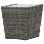 PE rattan and gray tempered glass coffee table 41.5x41.5x43 cm by vidaXL, Garden tables - Ref: Foro24-46196, Price: 56,23 €, ...