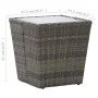 PE rattan and gray tempered glass coffee table 41.5x41.5x43 cm by vidaXL, Garden tables - Ref: Foro24-46196, Price: 56,23 €, ...