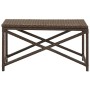Banco de jardín de ratán sintético marrón 80 cm de vidaXL, Bancos de jardín - Ref: Foro24-46209, Precio: 69,49 €, Descuento: %