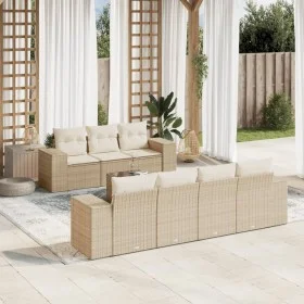 Juego de sofás de jardín con cojines beige 8 pzas ratán PE de , Sofás modulares de exterior - Ref: Foro24-3222327, Precio: 59...