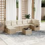 Juego de sofás de jardín con cojines beige 8 pzas ratán PE de , Conjuntos de jardín - Ref: Foro24-3220487, Precio: 495,36 €, ...