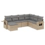 Set sofás de jardín 7 piezas y cojines ratán sintético beige de , Conjuntos de jardín - Ref: Foro24-3220498, Precio: 439,34 €...