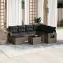 Set de sofás de jardín 8 pzas y cojines ratán sintético gris de , Conjuntos de jardín - Ref: Foro24-3220509, Precio: 468,65 €...