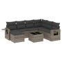Set de sofás de jardín 8 pzas y cojines ratán sintético gris de , Conjuntos de jardín - Ref: Foro24-3220509, Precio: 468,65 €...