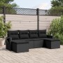 Set de sofás de jardín 6 piezas y cojines ratán sintético negro de , Conjuntos de jardín - Ref: Foro24-3220514, Precio: 341,1...