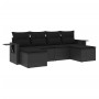 Set de sofás de jardín 6 piezas y cojines ratán sintético negro de , Conjuntos de jardín - Ref: Foro24-3220514, Precio: 341,1...