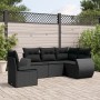 Set de muebles de jardín 5 pzas y cojines ratán sintético negro de , Conjuntos de jardín - Ref: Foro24-3221364, Precio: 351,1...