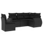 Set de muebles de jardín 5 pzas y cojines ratán sintético negro de , Conjuntos de jardín - Ref: Foro24-3221364, Precio: 351,1...