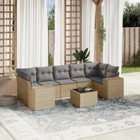 Juego de sofás de jardín con cojines beige 8 pzas ratán PE de , Sofás modulares de exterior - Ref: Foro24-3222338, Precio: 53...