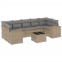 Juego de sofás de jardín con cojines beige 8 pzas ratán PE de , Sofás modulares de exterior - Ref: Foro24-3222338, Precio: 52...