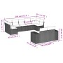 Set de muebles de jardín 9 pzas y cojines ratán sintético gris de , Conjuntos de jardín - Ref: Foro24-3223019, Precio: 557,80...