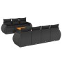 Set de sofás de jardín 8 piezas y cojines ratán sintético negro de , Conjuntos de jardín - Ref: Foro24-3224907, Precio: 524,4...