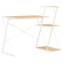 Escritorio con estantería blanco y roble 116x50x93 cm de vidaXL, Escritorios - Ref: Foro24-20291, Precio: 48,61 €, Descuento: %