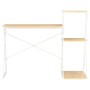 Escritorio con estantería blanco y roble 116x50x93 cm de vidaXL, Escritorios - Ref: Foro24-20291, Precio: 48,61 €, Descuento: %