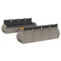 Set de muebles de jardín 9 pzas y cojines ratán sintético gris de , Conjuntos de jardín - Ref: Foro24-3224926, Precio: 586,02...
