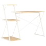 Escritorio con estantería blanco y roble 116x50x93 cm de vidaXL, Escritorios - Ref: Foro24-20291, Precio: 48,61 €, Descuento: %