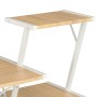 Escritorio con estantería blanco y roble 116x50x93 cm de vidaXL, Escritorios - Ref: Foro24-20291, Precio: 48,61 €, Descuento: %