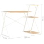 Escritorio con estantería blanco y roble 116x50x93 cm de vidaXL, Escritorios - Ref: Foro24-20291, Precio: 48,61 €, Descuento: %