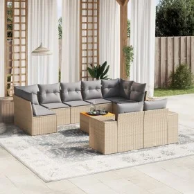 Juego de sofás jardín con cojines beige 10 pzas ratán sintético de , Conjuntos de jardín - Ref: Foro24-3225597, Precio: 620,2...