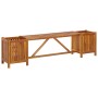 Banco de jardín con 2 jardineras acacia maciza 150x30x40 cm de vidaXL, Bancos de jardín - Ref: Foro24-46344, Precio: 88,54 €,...