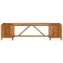 Banco de jardín con 2 jardineras acacia maciza 150x30x40 cm de vidaXL, Bancos de jardín - Ref: Foro24-46344, Precio: 88,54 €,...