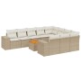 Set de sofás de jardín 11pzas con cojines ratán sintético beige de , Conjuntos de jardín - Ref: Foro24-3225624, Precio: 699,3...