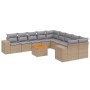 Set de sofás de jardín 11pzas con cojines ratán sintético beige de , Conjuntos de jardín - Ref: Foro24-3225639, Precio: 687,6...