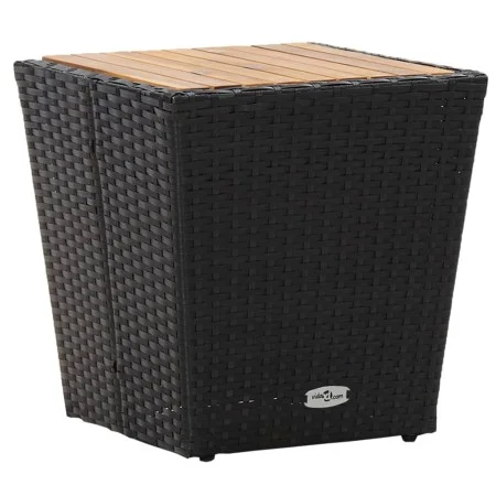 Mesa de centro ratán PE y madera maciza acacia 41,5x41,5x43 cm de vidaXL, Mesas de jardín - Ref: Foro24-46197, Precio: 53,30 ...