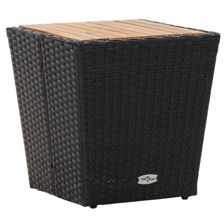 Mesa de centro ratán PE y madera maciza acacia 41,5x41,5x43 cm de vidaXL, Mesas de jardín - Ref: Foro24-46197, Precio: 54,07 ...