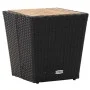 Mesa de centro ratán PE y madera maciza acacia 41,5x41,5x43 cm de vidaXL, Mesas de jardín - Ref: Foro24-46197, Precio: 53,30 ...