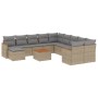 Juego de sofás jardín con cojines beige mezcla 12 pzas ratán PE de , Conjuntos de jardín - Ref: Foro24-3226577, Precio: 701,5...