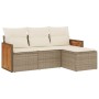 Juego de sofás jardín con cojines 4 pzas ratán sintético beige de , Conjuntos de jardín - Ref: Foro24-3227584, Precio: 239,04...