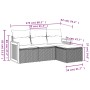 Set de sofás de jardín 4 pzas y cojines ratán sintético gris de , Conjuntos de jardín - Ref: Foro24-3227586, Precio: 241,10 €...