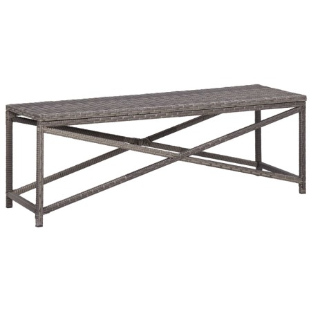 Banco de jardín ratán sintético gris 120 cm de vidaXL, Bancos de jardín - Ref: Foro24-46211, Precio: 71,10 €, Descuento: %