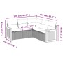 Set de muebles de jardín 5 pzas y cojines ratán sintético negro de , Conjuntos de jardín - Ref: Foro24-3227637, Precio: 330,1...
