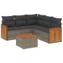 Set de muebles de jardín 6 pzas y cojines ratán sintético gris de , Conjuntos de jardín - Ref: Foro24-3227649, Precio: 356,74...