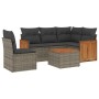 Set de muebles de jardín 6 pzas y cojines ratán sintético gris de , Conjuntos de jardín - Ref: Foro24-3227663, Precio: 356,74...