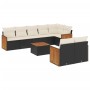 Set de sofás de jardín 8 piezas y cojines ratán sintético negro de , Conjuntos de jardín - Ref: Foro24-3227834, Precio: 520,3...